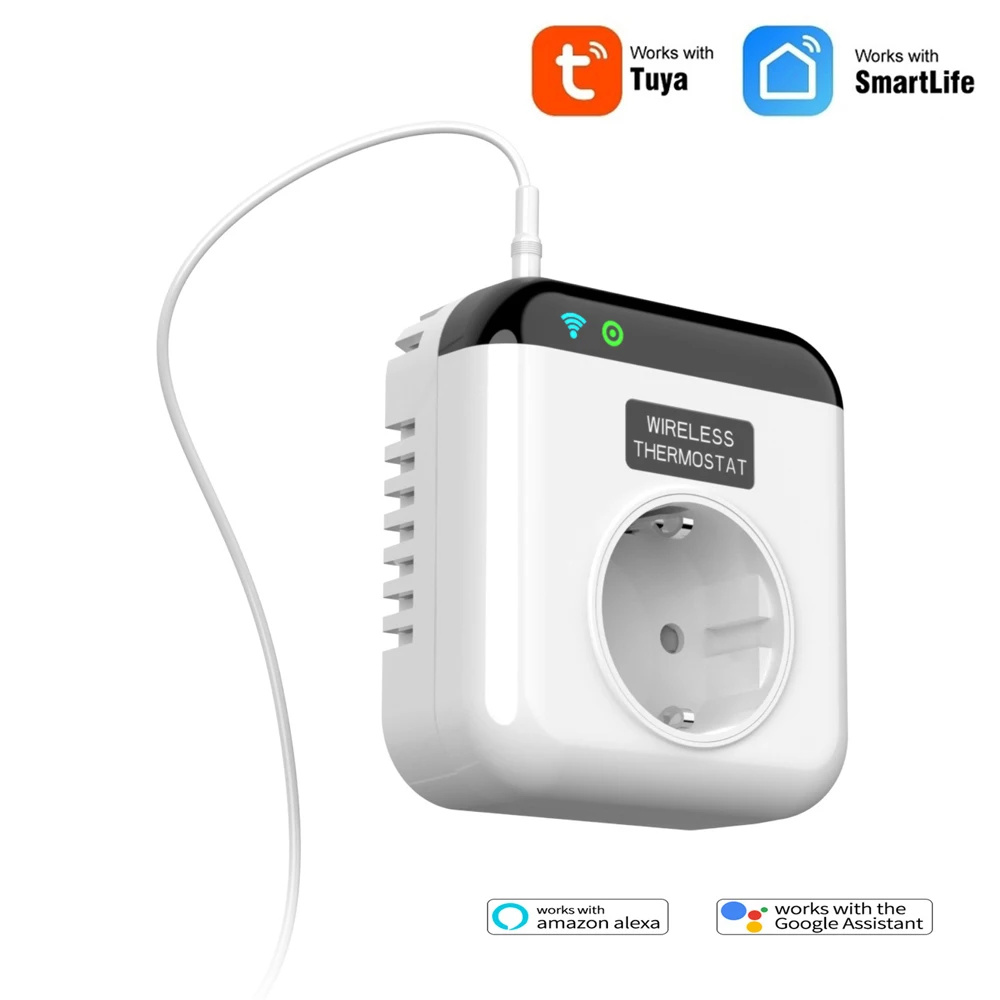 Tuya Wifi Thermostat Thermoregulator Smart Temperature Control System 220V Smartt Plug Socket Power Monitor Alexa Google Home