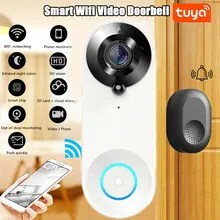 1080P Tuya Smart Video Doorbell Camera WiFi Video Intercom Door Bell Camera Two-Way Audio Works with Alexa Echo Show Google Home