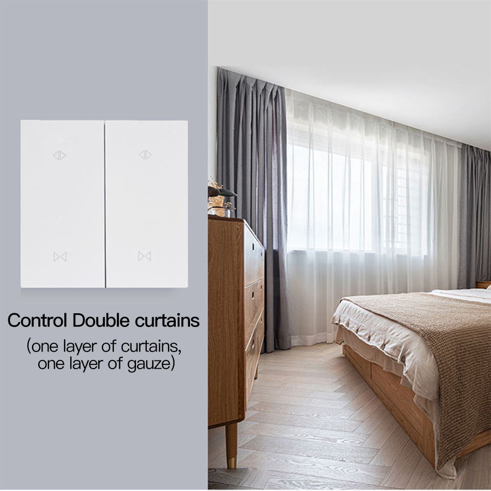 Tuya APP 2.4GHz WiFi+bluetooth Wall button Smart Switch-double